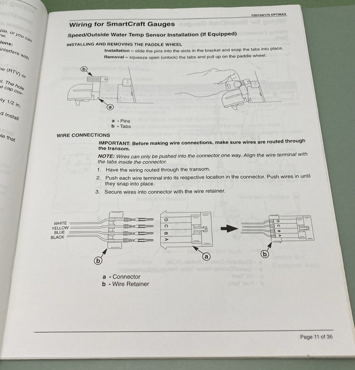 MERCURY QUICKSILVER 90-10200010 OPTIMAX 135/150/175 INSTALLATION MANUAL 2000