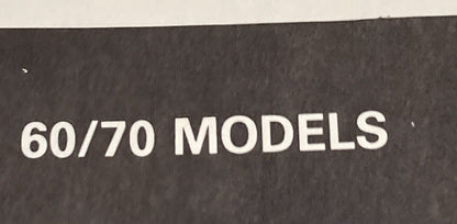 OMC EVINRUDE 211198 OWNER'S MANUAL MODELS 60/70 ENG SPAN FREN PORT 1988
