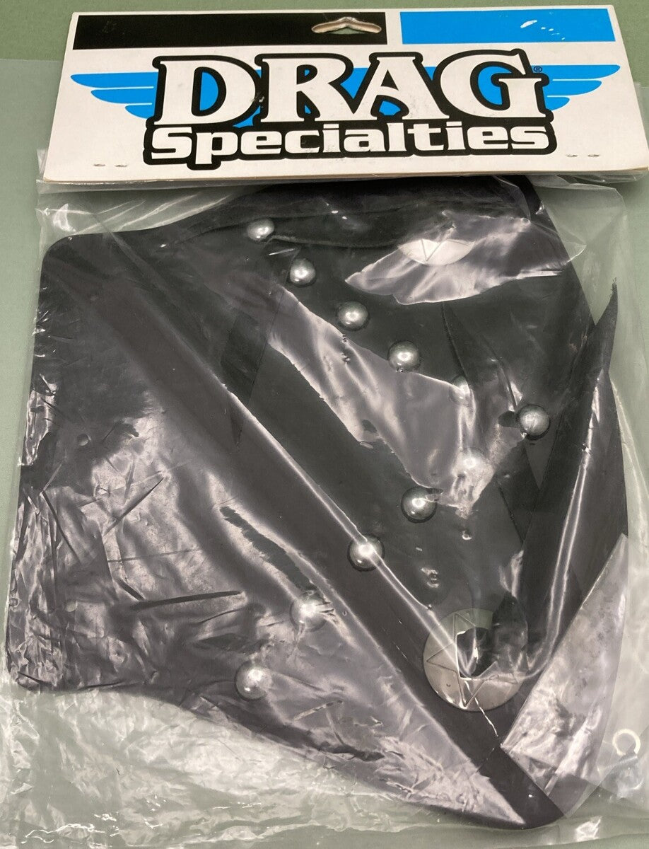 NEW DRAG SPECIALTIES 78081079 LARGE MUD FLAP WITH CONCHOS & MOUNTING HARDWARE