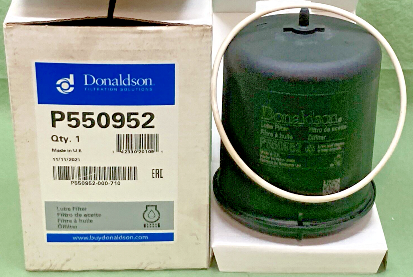 NEW GENUINE DONALDSON P550952 LUBE FILTER CARTRIDGE W/ O-RING