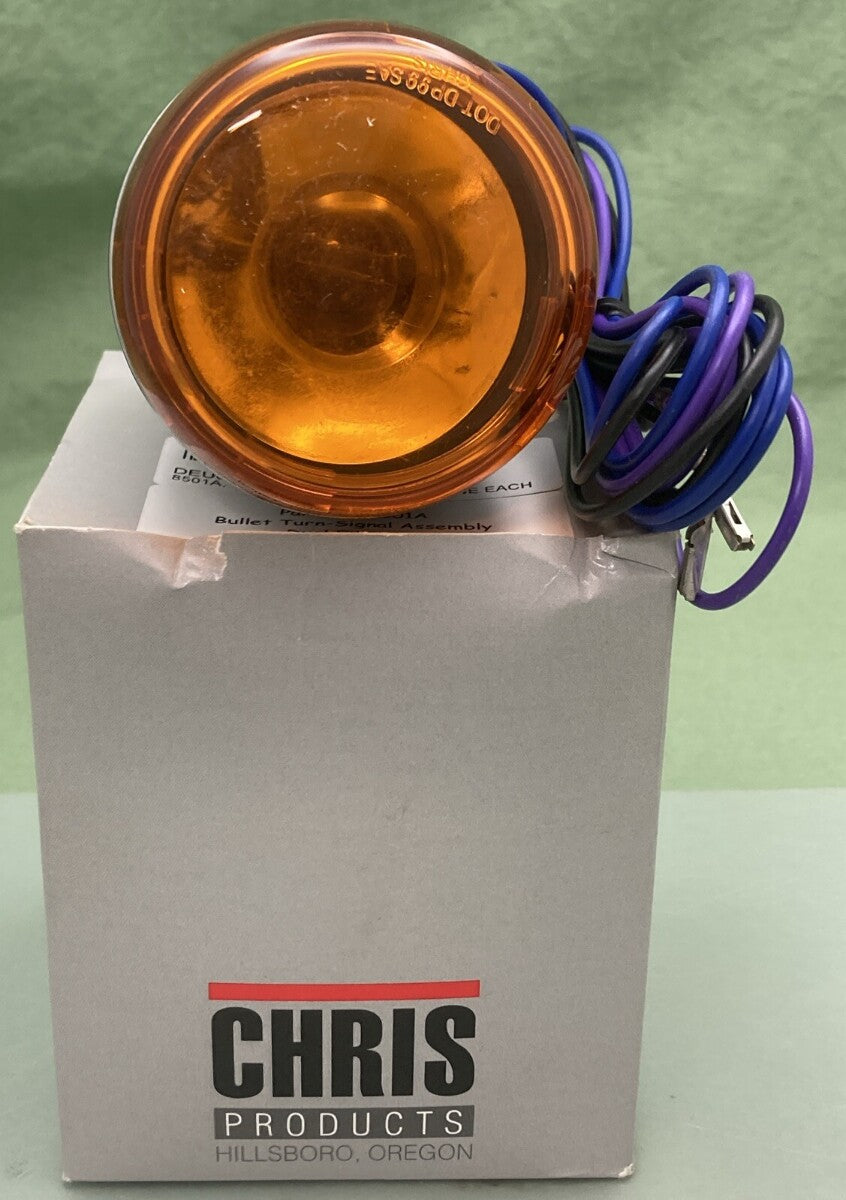 NEW CHRIS PRODUCTS 8501A DEUCE TURN SIGNAL ASSEMBLY RR AMBER
