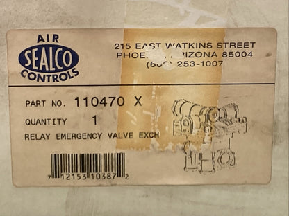 NEW SEALCO 110470X 3/4" Reservoir Port Relay Emergency Valve