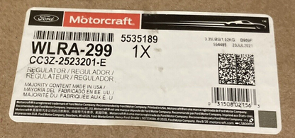 NEW GENUINE FORD MOTORCRAFT WLRA-299 POWER WINDOW REGULATOR LEFT
