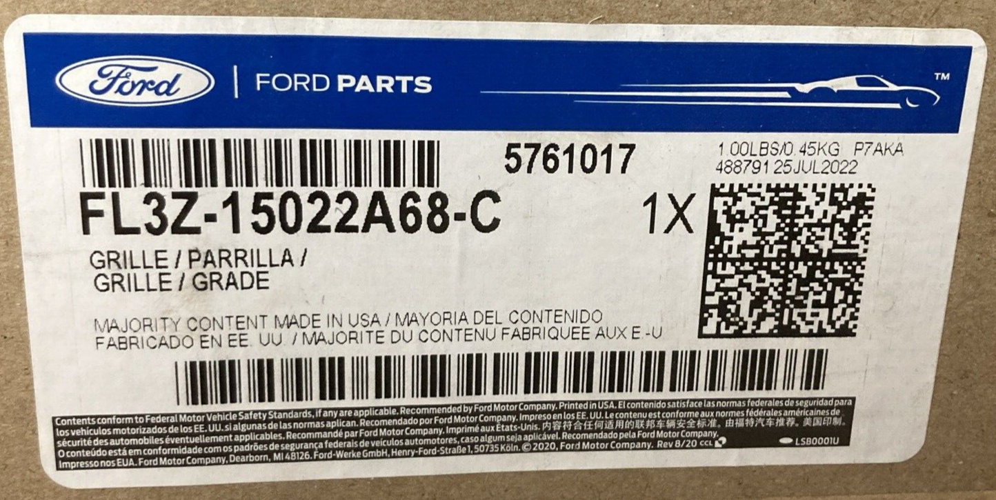NEW GENUINE FORD FL3Z-15022A68-C Cowl Grille RIGHT FRONT FITS F-150