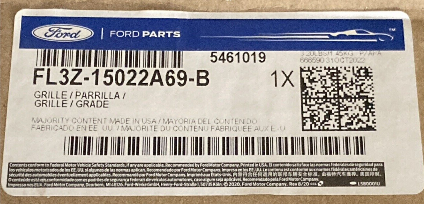 NEW GENUINE FORD FL3Z-15022A69-B Cowl Grille LEFT FRONT FITS F-150