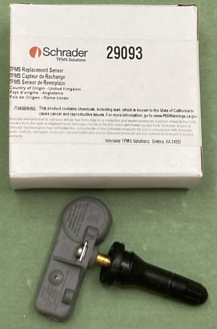 NEW SCHRADER 29093 Programmable Tire Pressure Sensor 433MHz Snap-In