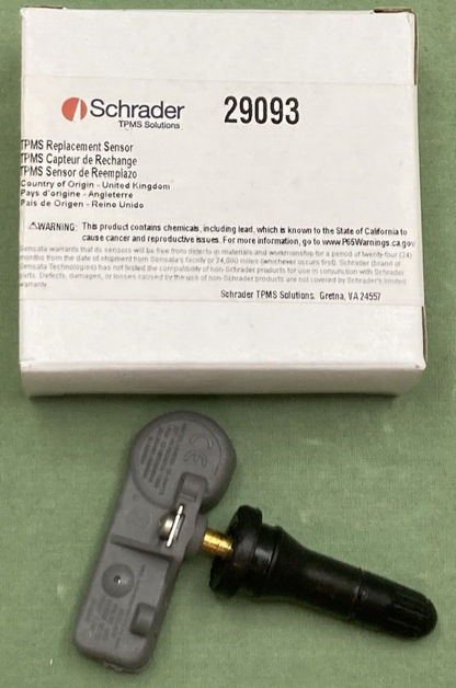 NEW SCHRADER 29093 Programmable Tire Pressure Sensor 433MHz Snap-In