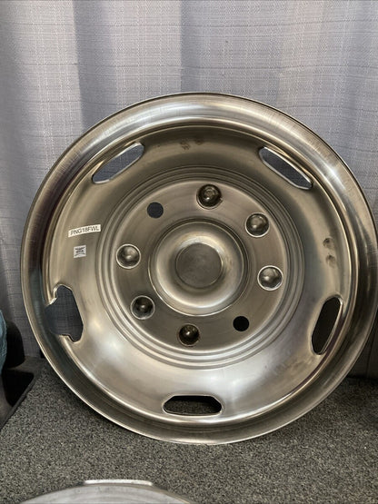 NEW D.O.T.LINER NG18 STAINLESS STEEL WHEEL SIMULATORS WITH STUD EXTENDERS 17"