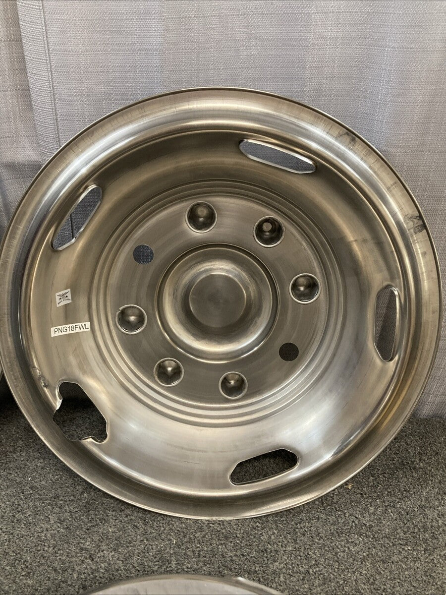 NEW D.O.T.LINER NG18 STAINLESS STEEL WHEEL SIMULATORS WITH STUD EXTENDERS 17"