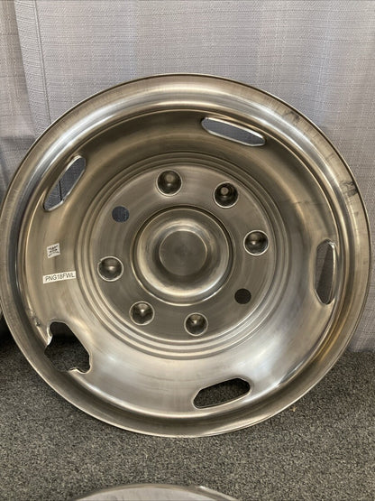 NEW D.O.T.LINER NG18 STAINLESS STEEL WHEEL SIMULATORS WITH STUD EXTENDERS 17"