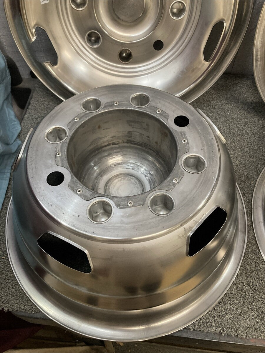 NEW D.O.T.LINER NG18 STAINLESS STEEL WHEEL SIMULATORS WITH STUD EXTENDERS 17"