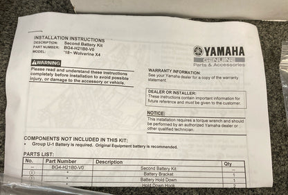 NEW GENUINE YAMAHA BG4-H21B0-V0 2nd BATTERY KIT