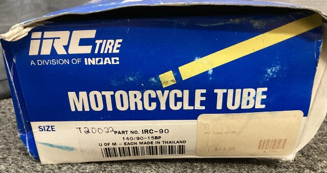 IRC TIRE T20022 MOTORCYCLE INNER TUBE, 140/90-15, 150/80-15, TR4 NEW GENUINE