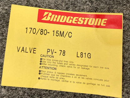 NEW GENUINE BRIDGESTONE BTU-6508 TUBE 170/80-15 PV78 543578