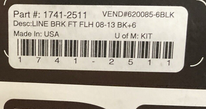 NEW DRAG SPECIALTIES 1741-2511 EXTENDED STAINLESS STEEL FRONT BRAKE LINE KIT
