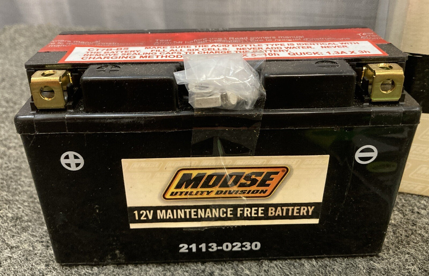 NEW GENUINE MOOSE UTILITY 2113-0230 12V AGM MAINTENANCE-FREE BATTERY YT7B-BS