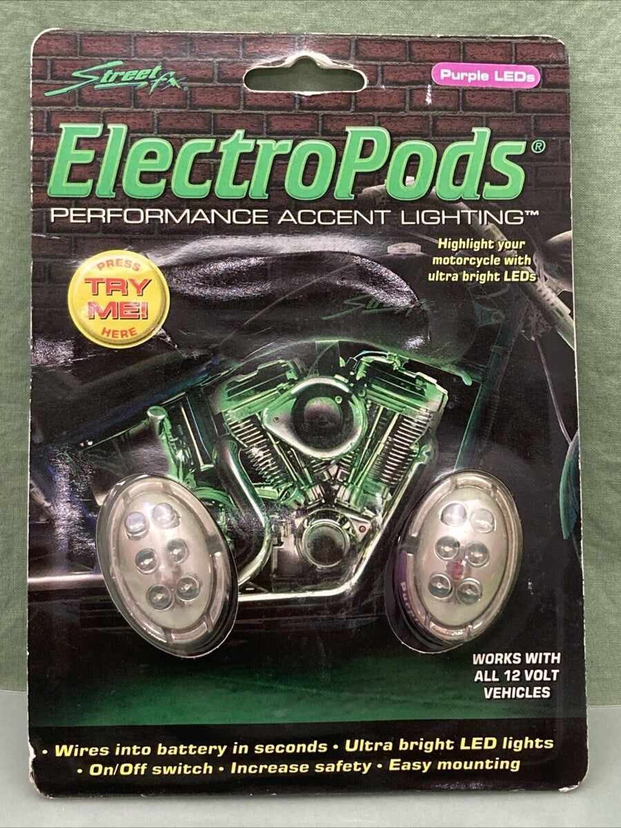 NEW STREET FX ELECTROPODS 480274 PURPLE OVAL LED LIGHTS 12V