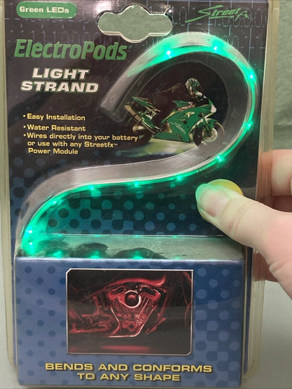NEW STREET FX ELECTROPODS 480362 GREEN LED LIGHT STRAND