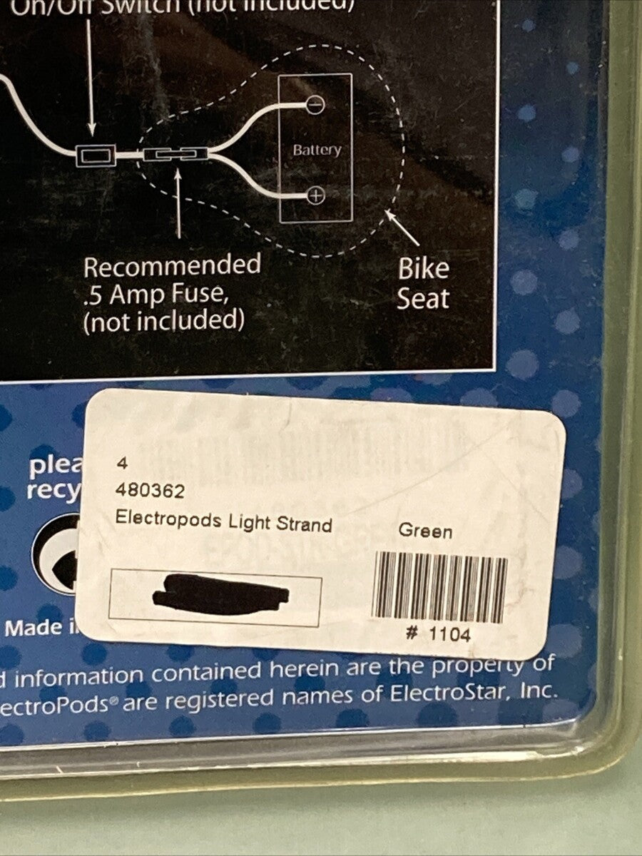NEW STREET FX ELECTROPODS 480362 GREEN LED LIGHT STRAND
