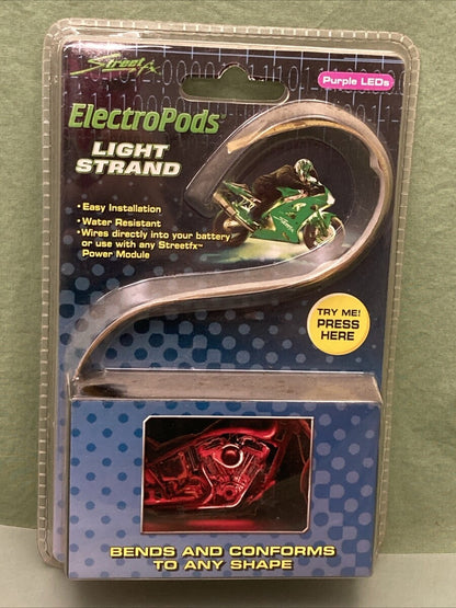 NEW STREET FX ELECTROPODS 480834 PURPLE LED LIGHT STRAND