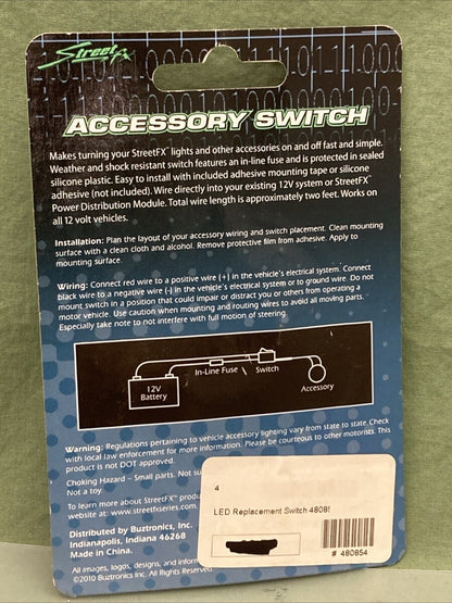 NEW STREET FX 480854 ACCESSORY SWITCH