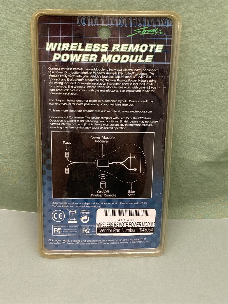 NEW STREET FX 480401 WIRELESS REMOTE POWER MODULE