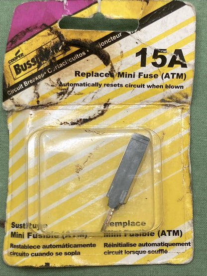 NEW GENUINE BUSSMANN CB211-15-RP 15 Amp Type-I ATM Mini Circuit Breaker