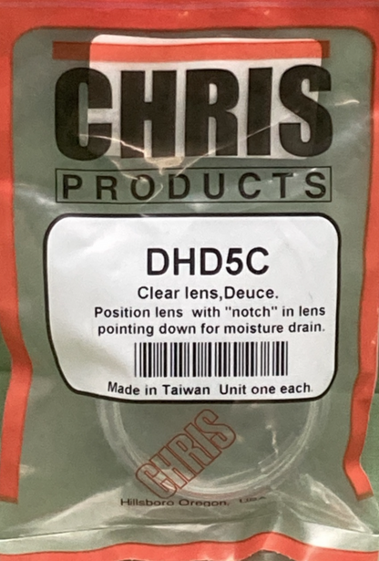 QTY 2 NEW CHRIS PRODUCTS DHD5C REPLACEMENT TURN SIGNAL LENS, CLEAR, DEUCE