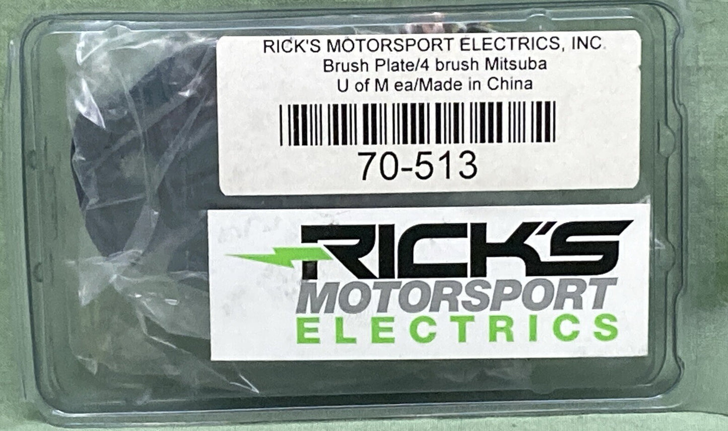 NEW GENUINE RICK'S MOTORSPORT ELECTRICS 70-513 BRUSH PLATE 4 BRUSH MITSUBA