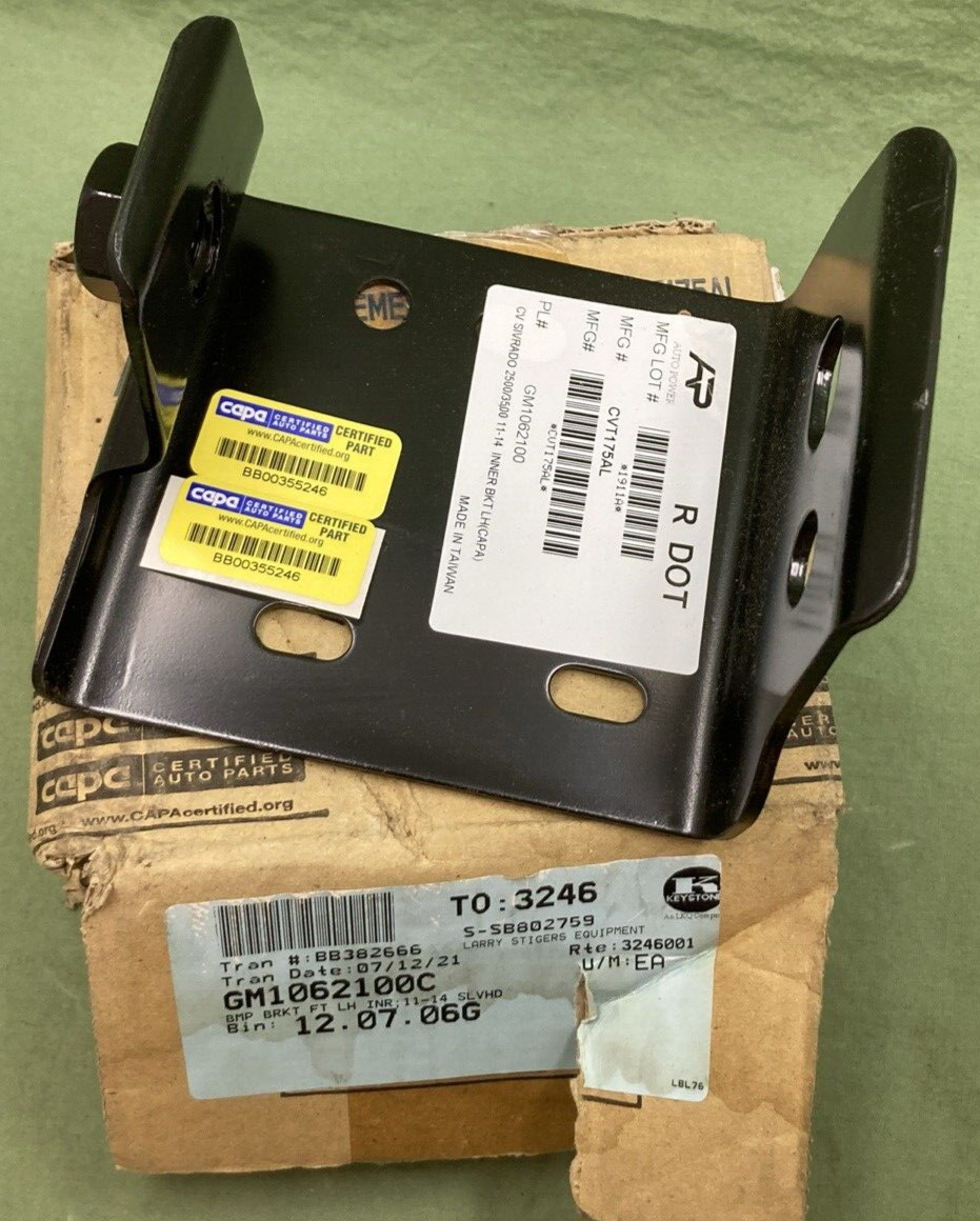 NEW CAPA BB00355246 BRACKET BUMPER FRONT LEFT INNER SUPPORT GM 1062100C