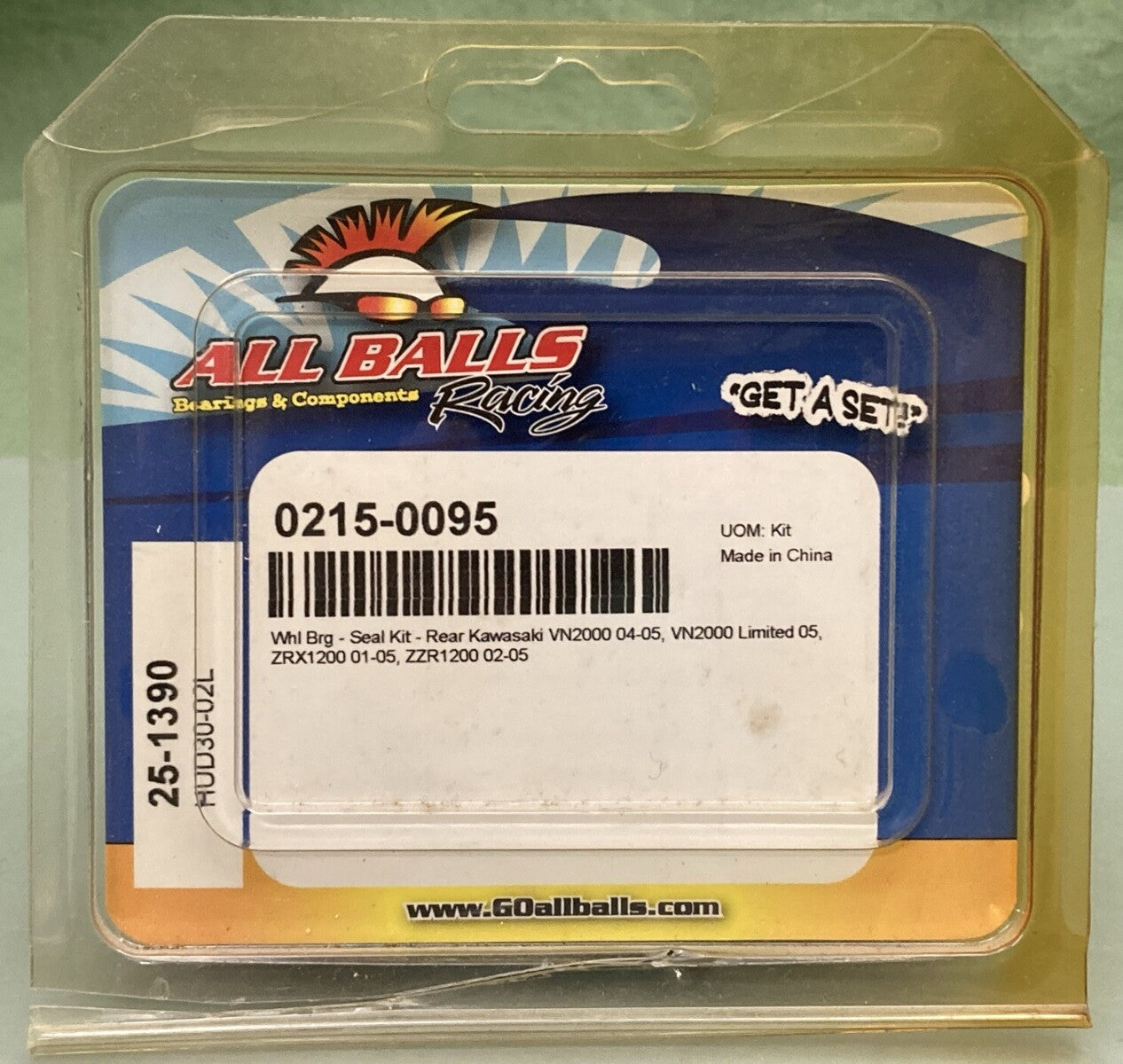 NEW GENUINE ALL BALLS RACING 0215-0095 REAR WHEEL BEARING SEAL KIT