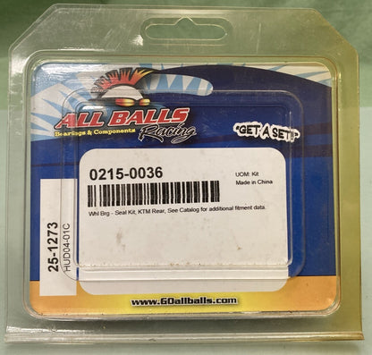 NEW GENUINE ALL BALLS RACING 0215-0036 REAR WHEEL BEARING SEAL KIT