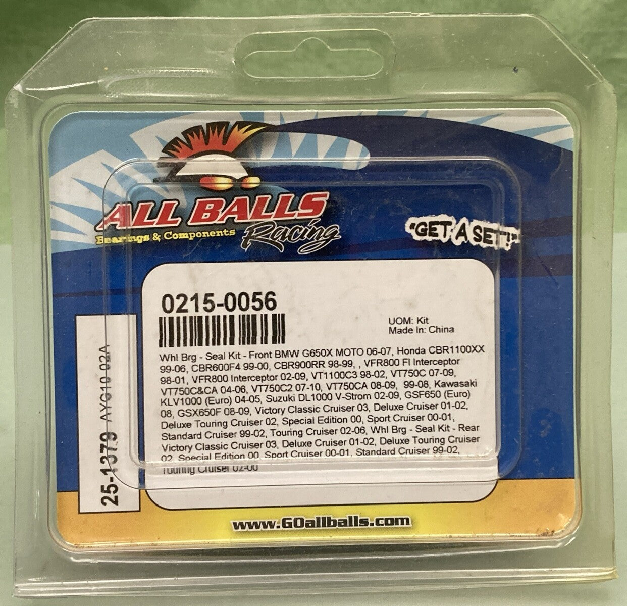 NEW GENUINE ALL BALLS RACING 0215-0056 FRONT WHEEL BEARING SEAL KIT