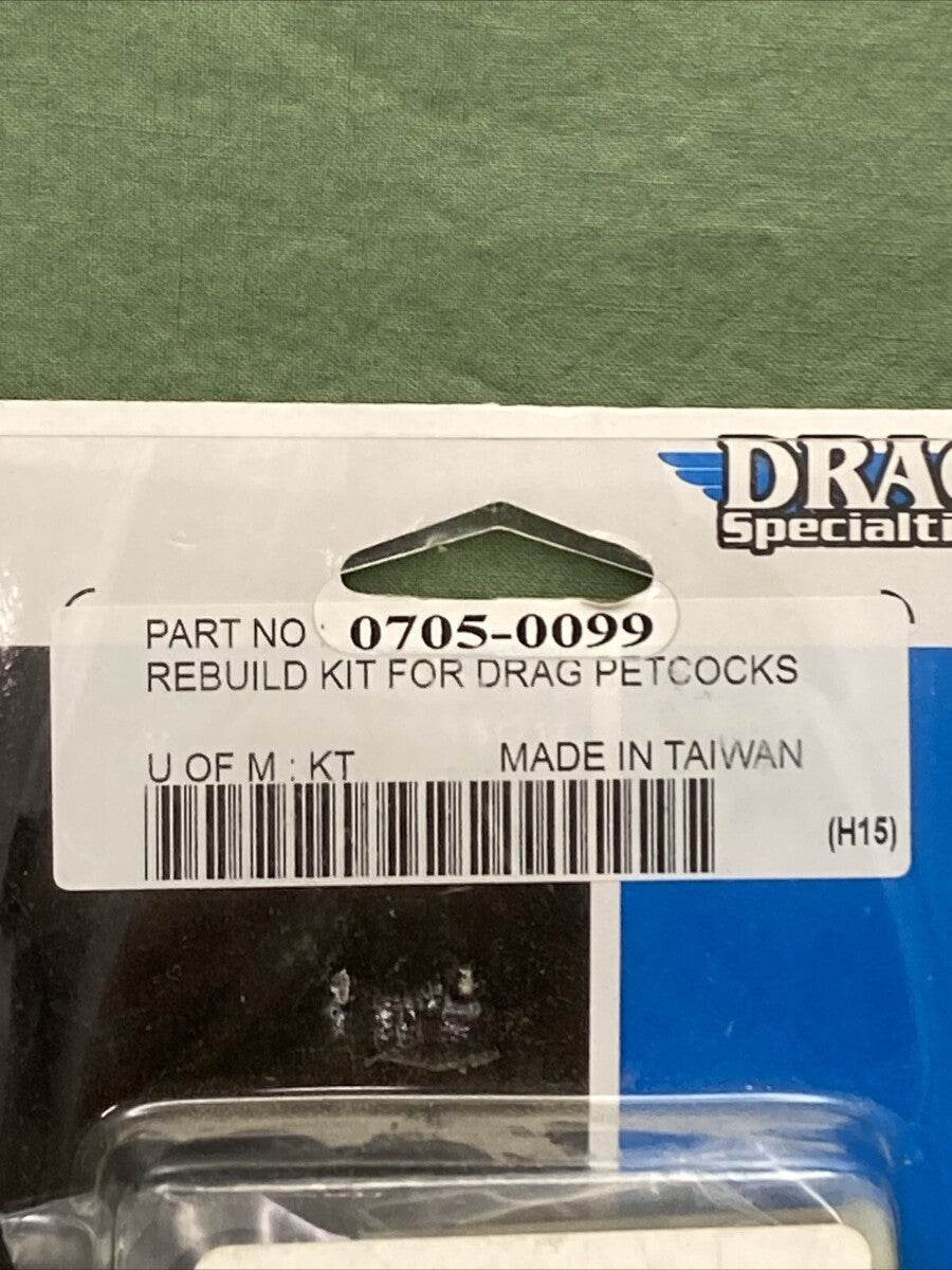 NEW DRAG SPECIALTIES 0705-0099 PETCOCK REPAIR KIT