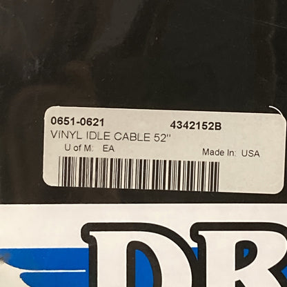 NEW GENUINE DRAG SPECIALTIES 0651-0621 VINYL IDLE CABLE 52"