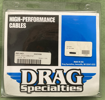 NEW GENUINE DRAG SPECIALTIES 0651-0621 VINYL IDLE CABLE 52"