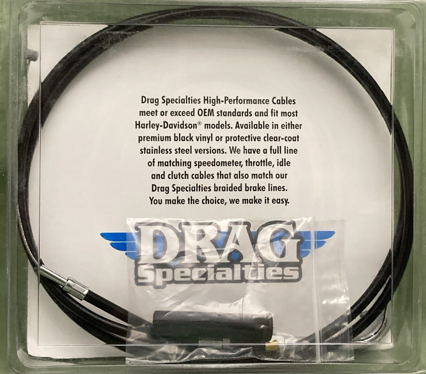 NEW GENUINE DRAG SPECIALTIES 0650-1074 VINYL THROTTLE CABLE 52"