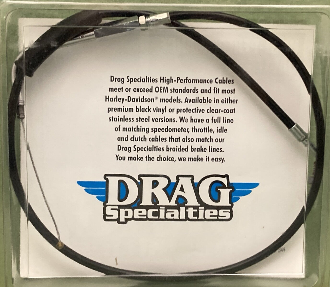 NEW GENUINE DRAG SPECIALTIES 0651-0136 VINYL IDLE CABLE 30.75"