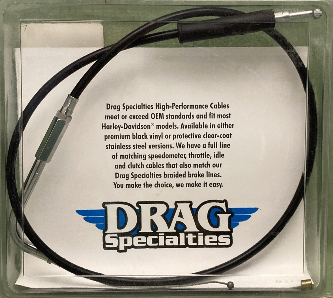NEW GENUINE DRAG SPECIALTIES 0650-0329 VINYL THROTTLE CABLE 30.75"