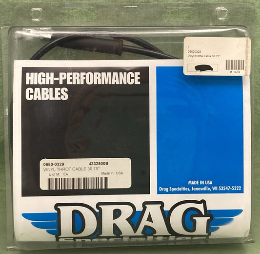 NEW GENUINE DRAG SPECIALTIES 0650-0329 VINYL THROTTLE CABLE 30.75"