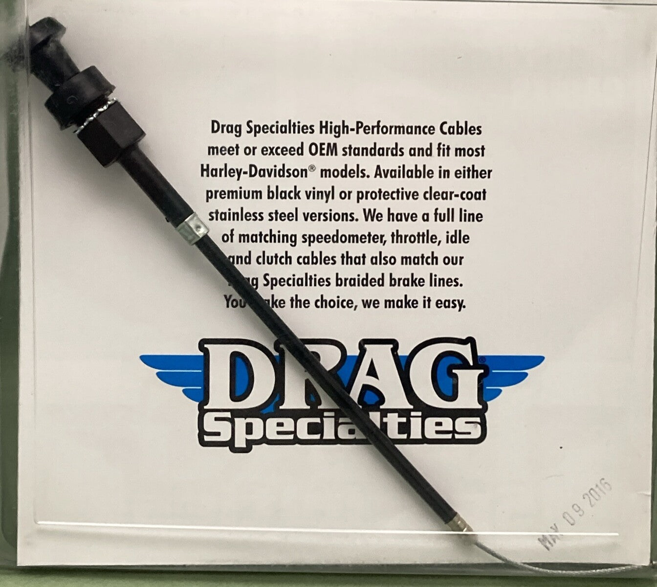 NEW GENUINE DRAG SPECIALTIES 0654-0029 CHOKE CABLE 7.3"