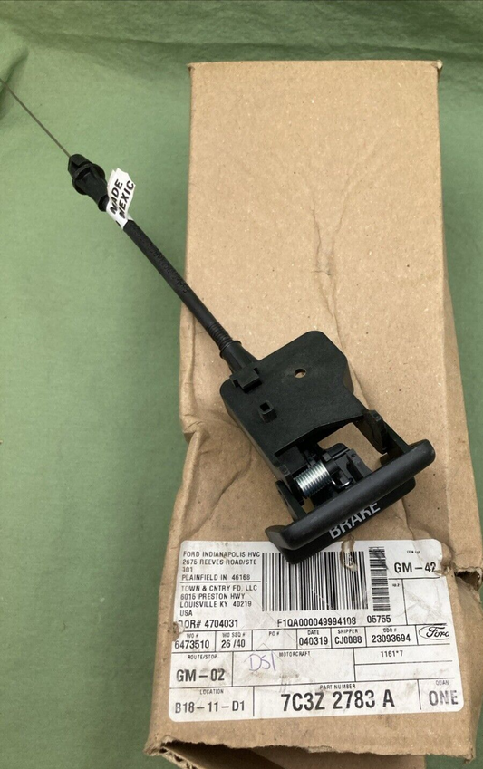 NEW GENUINE FORD 7C3Z-2783-A PARKIKNG BRAKE HANDLE & RELEASE CABLE