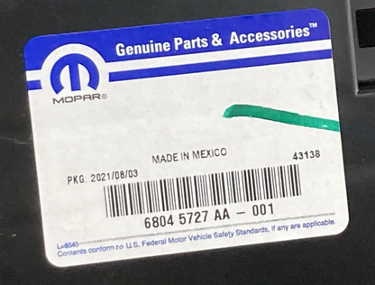 NEW GENUINE MOPAR 68064330AA BUMPER SIDE BRACKET SET LEFT & RIGHT BLACK PLASTIC