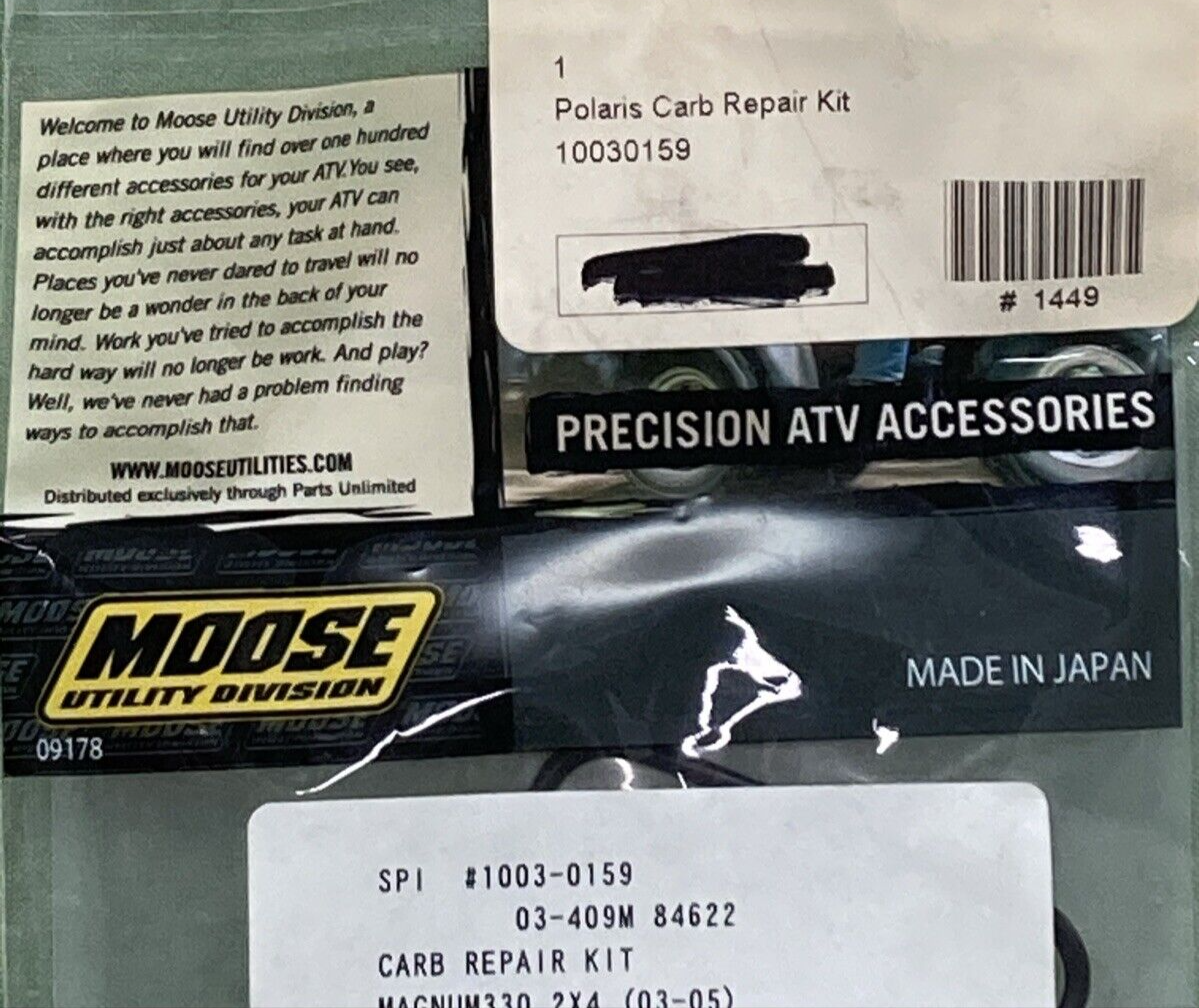 NEW MOOSE UTILITY DIVISION 03-409M CARB REPAIR KIT POLARIS 1003-0159