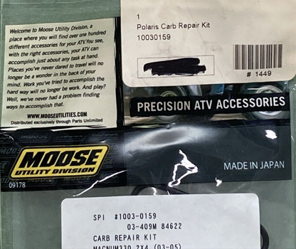 NEW MOOSE UTILITY DIVISION 03-409M CARB REPAIR KIT POLARIS 1003-0159