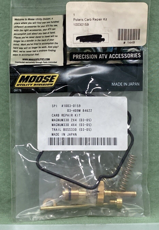NEW MOOSE UTILITY DIVISION 03-409M CARB REPAIR KIT POLARIS 1003-0159