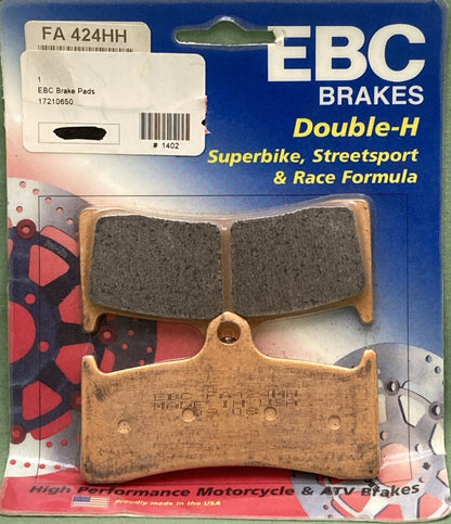 NEW GENUINE EBC BRAKES FA 424HH DOUBLE H SINTERED BRAKE PADS FRONT