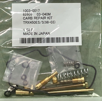 NEW MOOSE UTILITY DIVISION 1003-0017 CARB REPAIR KIT TRX450ES/S 98-03, 03-040M