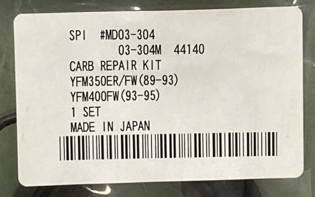 NEW MOOSE UTILITY DIVISION MD03-304 CARB REPAIR KIT 03-304M