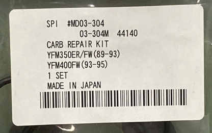 NEW MOOSE UTILITY DIVISION MD03-304 CARB REPAIR KIT 03-304M